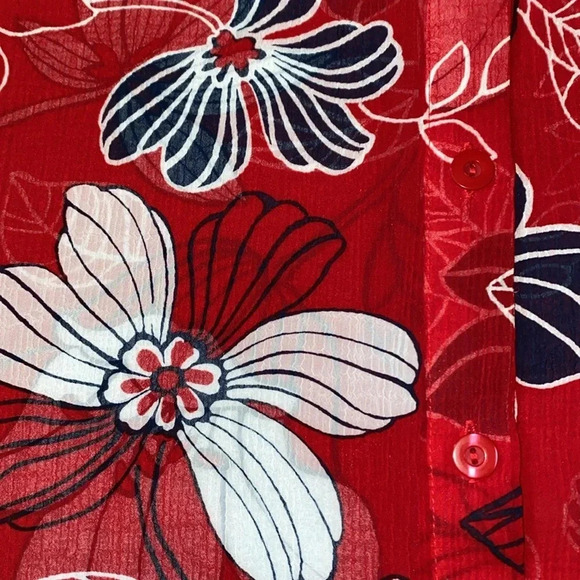 ALFRED DUNNER 2pc set floral collar button up top and embellished tank size 16 - Picture 5 of 15